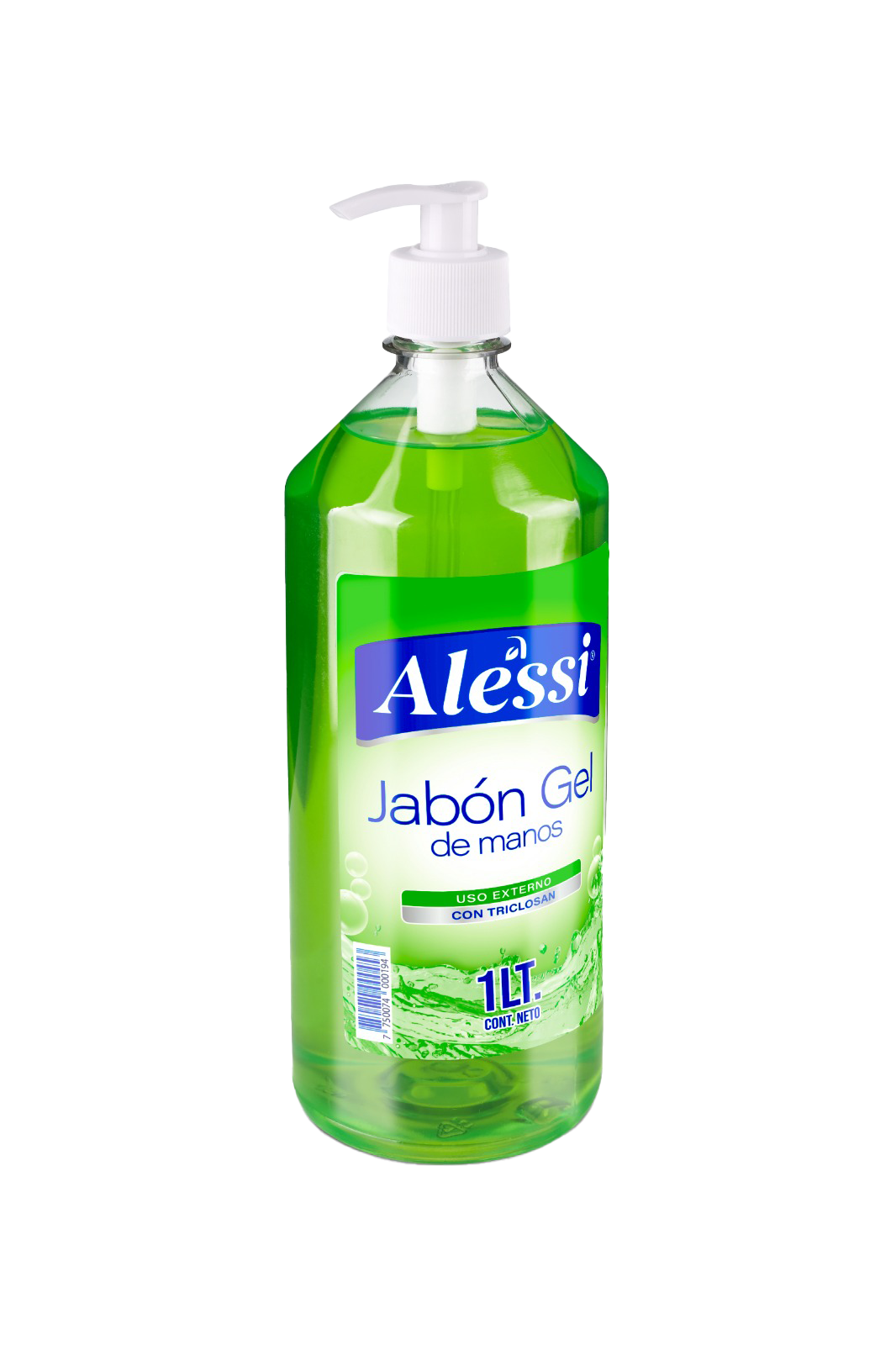 Jabón Gel Antibacterial Líquido (1 Lt.) c/ Dispensador