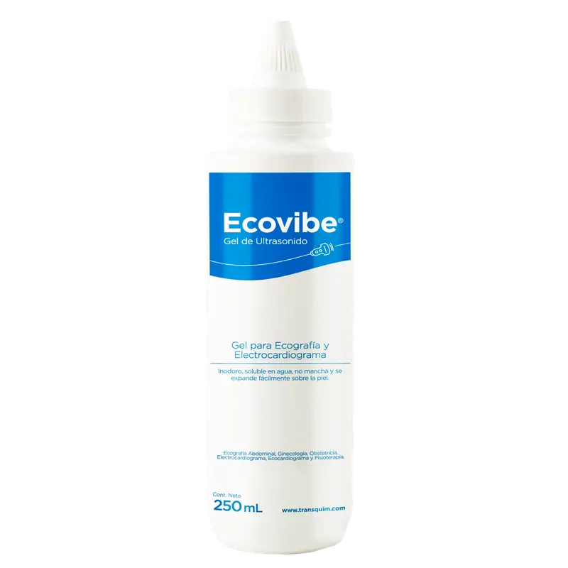 Ecovibe - Gel de Ecografía y Ultrasonido (250ml.) Celeste