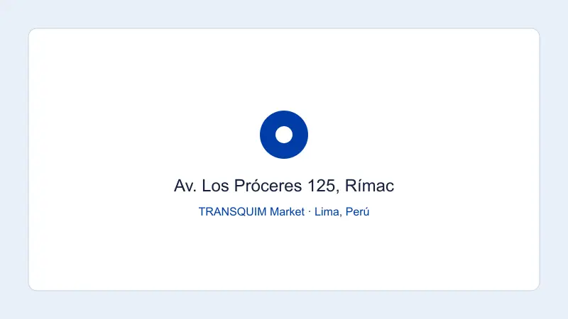 Ubicación TRANSQUIM en Rímac, Lima
