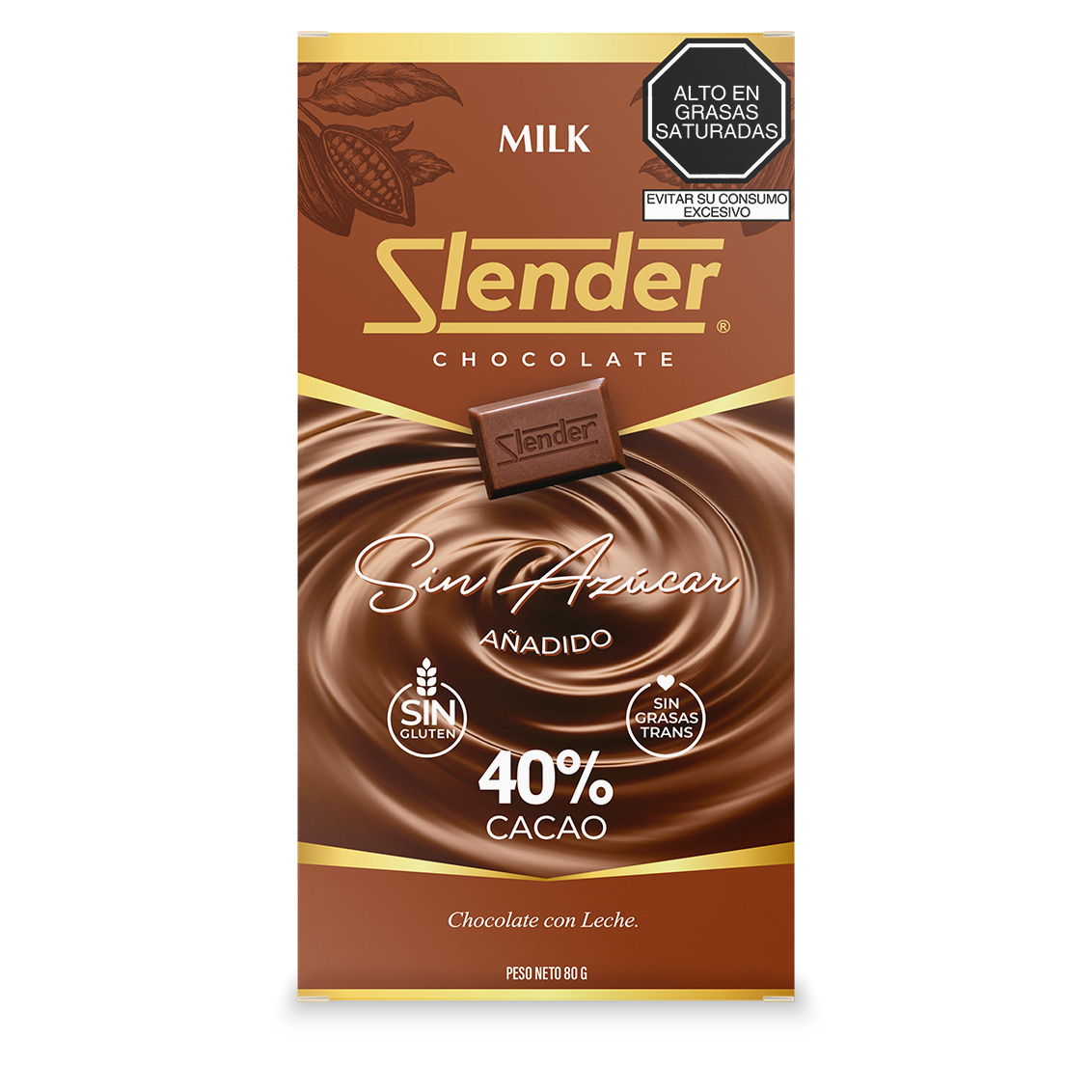 Slender - Milk (80 gr.) al 40%